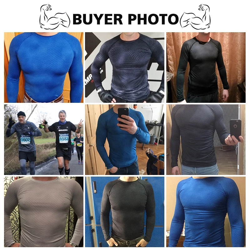 Long Sleeve Fitness Tights Sport Shirt Men , Quickly Dry Soccer Jersey Running T-shirts Gym Clothing Crossfit Top Mens Rashgard