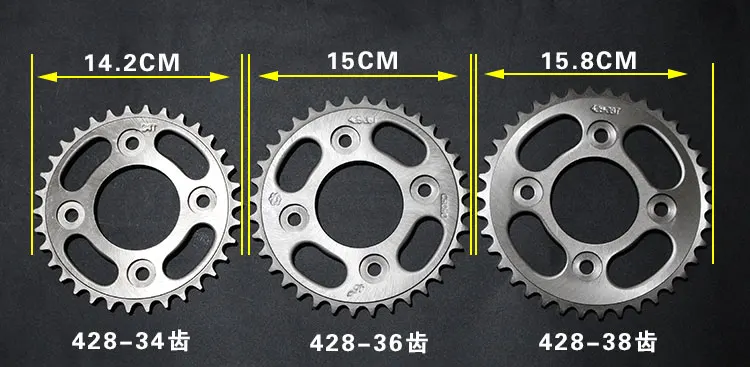 For Honda EZ90 CUB CD185 200 CB100 ST90 Monkey Bike Motorcycle rear sprocket 34-36-45 T 428 chain modification speed-raising