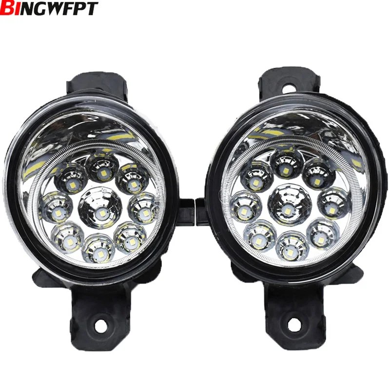 2PCS H11 12V LED / Halogen Fog LIGHT Lights drl Refit For NISSAN QASHQAI / QASHQAI +2 (J10, JJ10) 2007-2012