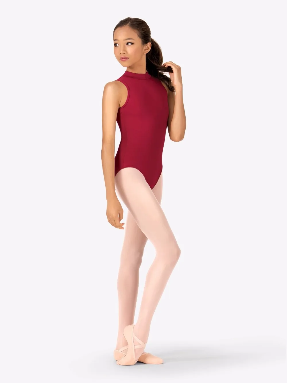 New Arrival Toddler Kids Ballet Leotards  Spandex Sleeveless Turtleneck Leotard Girls Gymnastics Yoga Costumes