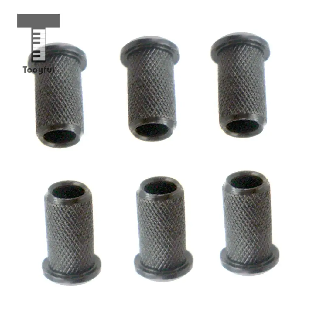 Tooyful 6pcs/set Guitar String Thru Body Ferrules Bushing Set for Electric Guitar Parts Accessories