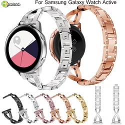 20mm Stainless Steel Watch Strap For Samsung Galaxy Watch Active 40mm/Active2 /Galaxy42mm Smart Wristband Metal Jewelry Bracelet