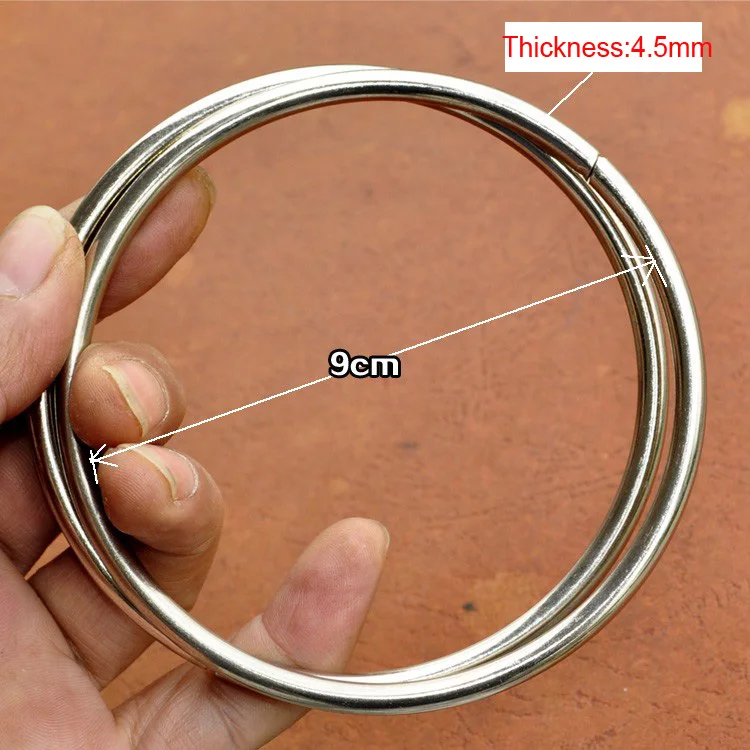 SICODA 4pcs/lot Large ring 90mm Bags hardware accessories 5mm thickness silver diy handmade bag buckle ring garment trimmings