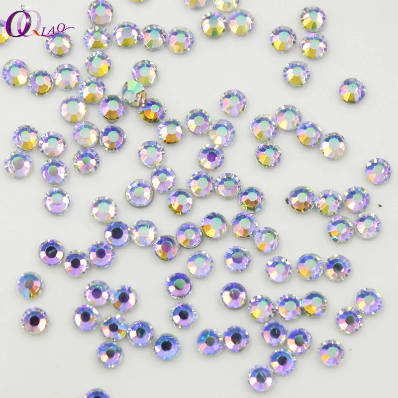 Moonlight purple SS4-SS30 Glass Rhinestone Flatback DIY Nail Deco Beads Not Hotfix Use Glue Wedding Deco