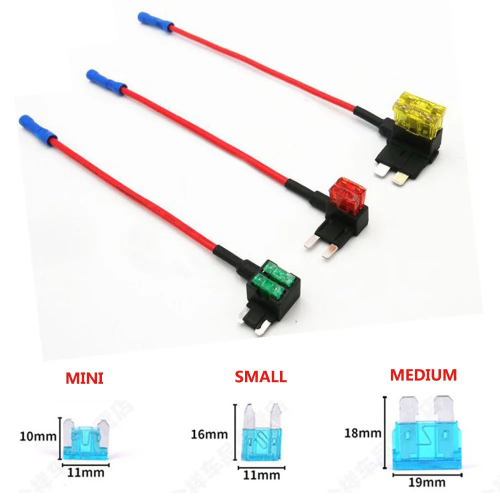 1PC Car Blade Fuse Holder Add-a-circuit Electric Appliance Piggy Back Fuses Tap (MINI/SMALL/MEDIUM )