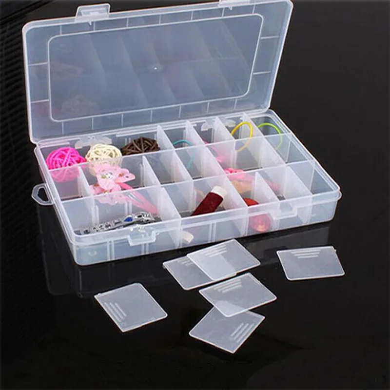 Plastic Rhinestones Storage Box Storage Box For Jewelry Diamond Embroidery Craft Bead Pill Storage Tool