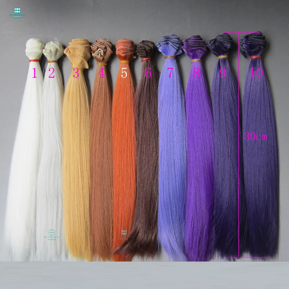 Doll accessories 30cm*100CM Straight hair For 1/3 1/4 1/6 BJD/SD doll Brown brown light brown