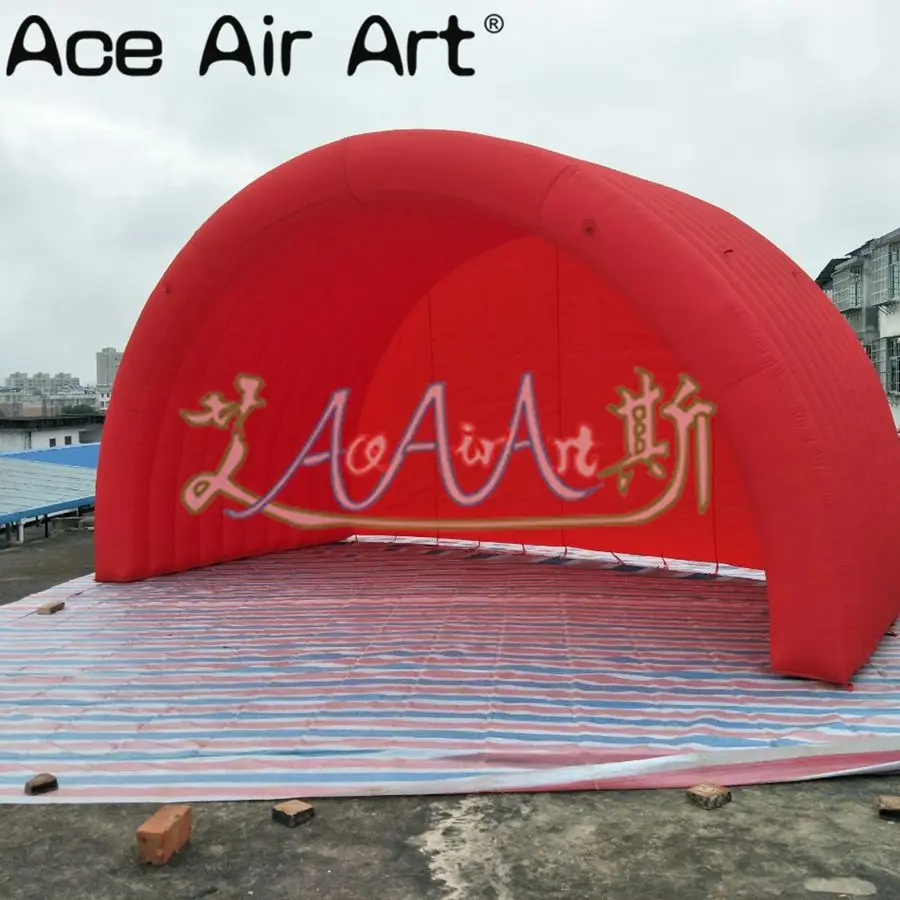 Supper huge red tunnel tent inflatable stage tunnel marquee,garage shelter cover tent for sale