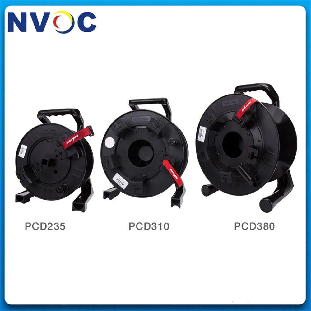 Cable Drum PCD235 Portable Mobile Reel for Fiber Optic Armored DVI CPRI Network Audio Signal Roll Takeup Plastic Empty