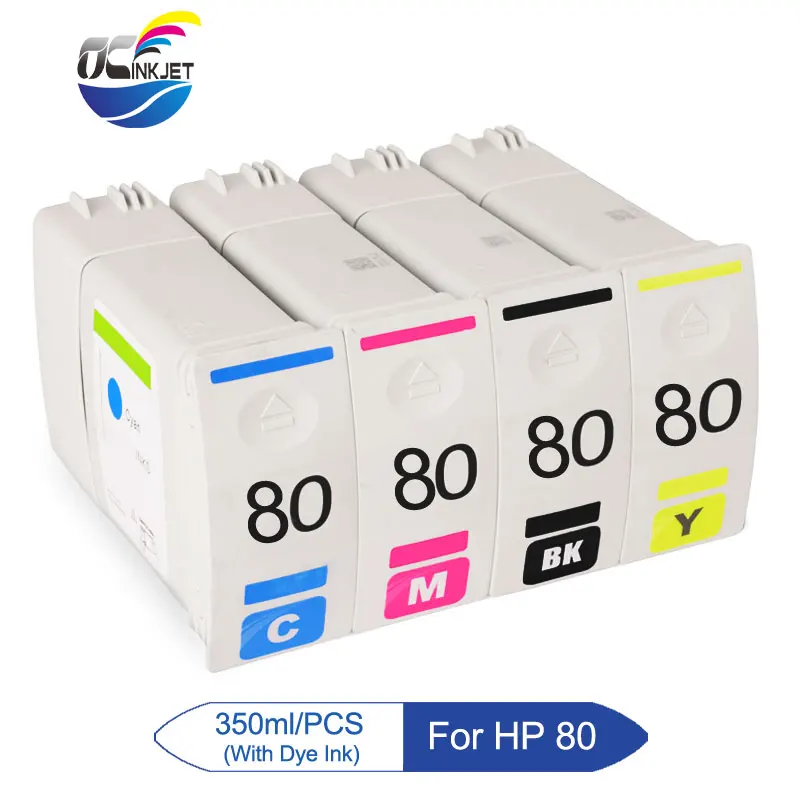 

Ocinkjet For HP 80 Compatible Ink Cartridge For Designjet 1050 1050C 1055 1055CM Printer (C4871A C4846A C4847A C4848A)