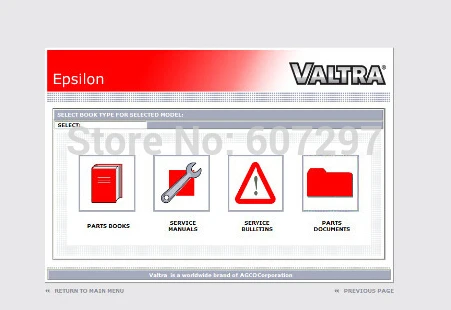 VALTRA Epsilon(parts catalog) Agricultural tractors 01.2015