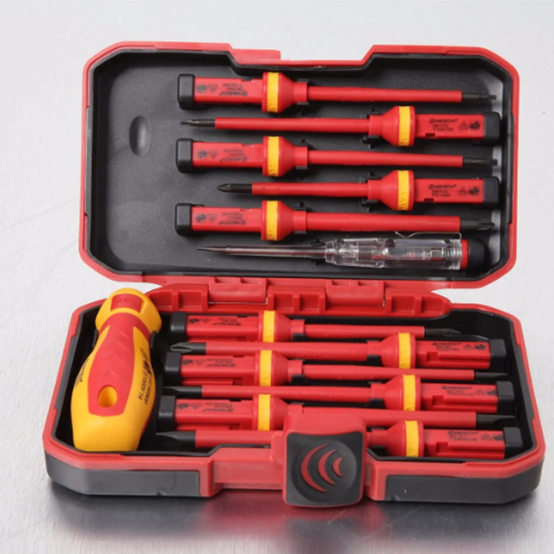 

13pcs Pro Electricians Insulated Electrical Hand Screwdriver Kit for 1000V Power