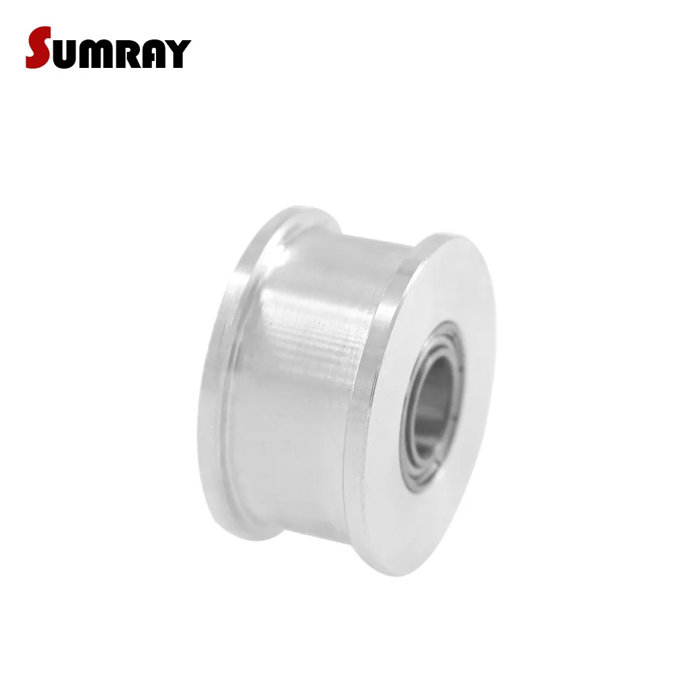 

2PCS 3M Idler Pulley 24T Without Teeth 4/5/6/7/8mm Bore Toothed Pulley Wheel 11/16mm Belt Width Tension Belt Idler Pulley