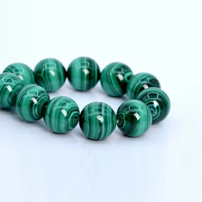 Hot Sale 4/6/8/10/12mm Round Malachite Peacock Natural Stone Beads Round Loose Spacer Beads For Jewelry Making Strand 15.5inch