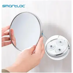 Launches Loc-Ventouse grossissante 5X, miroir rond mural HOMirror, bain, maquillage, cosmétique, accessoires de maquillage, 20cm