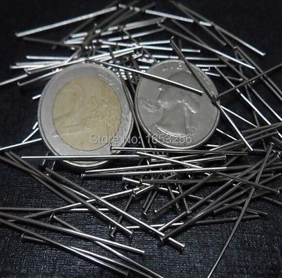 30mm Lot of 500pcs Stainless steel flat Head Pin Earring Craft Jewelry Making Pendants Pins