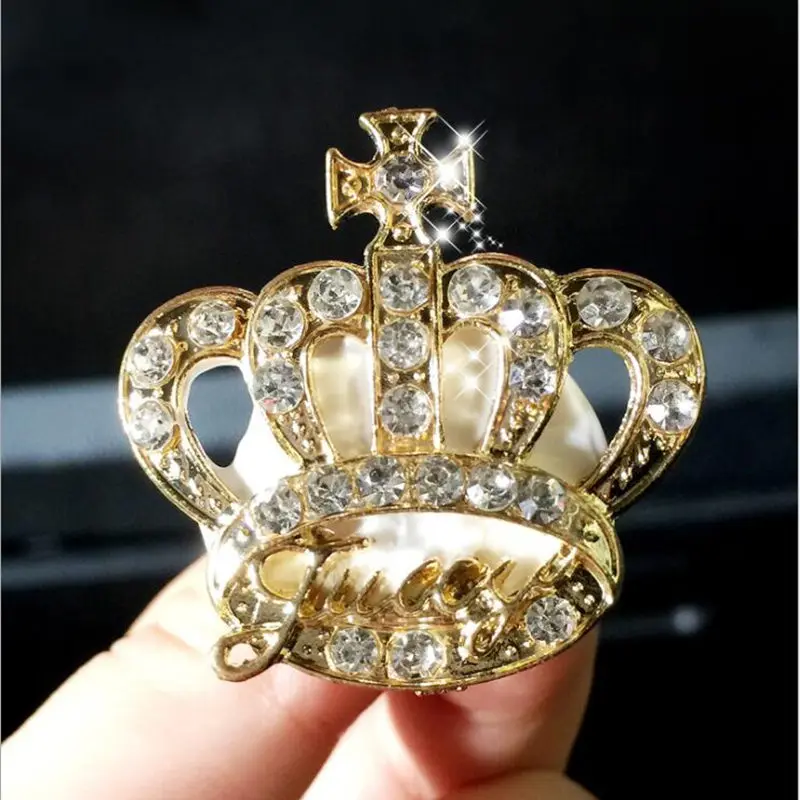 Crown Car perfume Diamond Air conditioner Outlet clip decoration Car Air Freshener Car Styling Lady Perfumes 100 Original