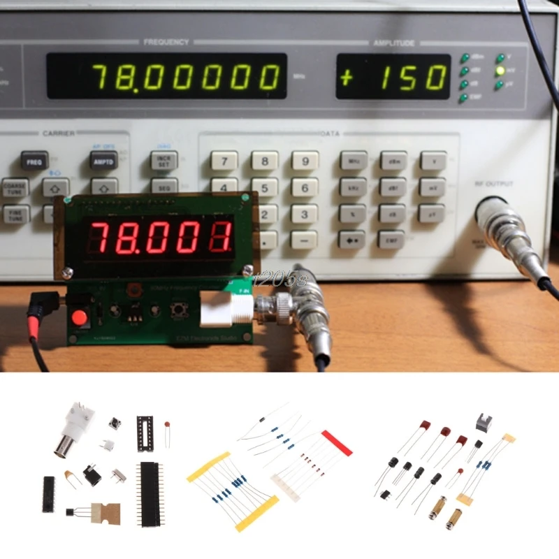 1Hz-75MHz Frequency Counter 7V-9V 50mA DIY Kit Cymometer Module Tester Meter T16 Drop ship