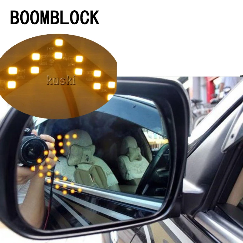 BOOMBLOCK 2pcs/set Car Mirror Turning H7 LED Lights For Saab Chevrolet Cruze VW Passat B5 B6 B7 Toyota Corolla 2008 RAV4