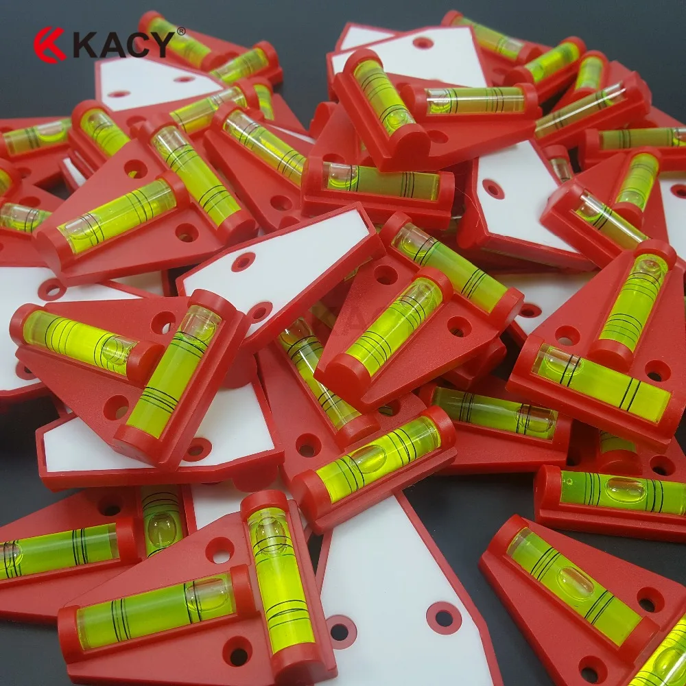 KACY  5pcs/lot triangle  2-way level and pre-drilled holes for fixing Mini Leveler Spirit Level,Camp mini spirit level