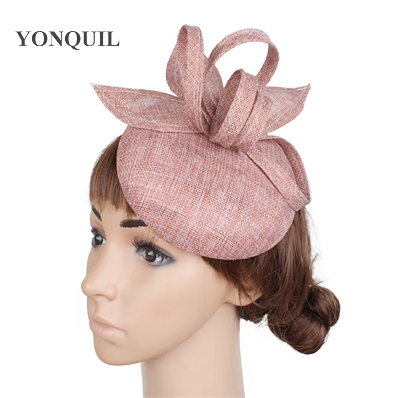 Lila Nachahmung Sinamay Fascinator Kopf bedeckung für Kentucky Derby Kirche Hochzeits feier Rennen Frauen Braut ereignis Anlass Hut – Detail 13