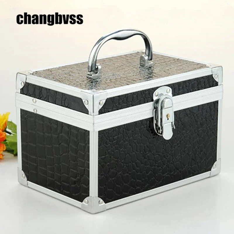 

23cm Portable Women Cosmetic Makeup Organizer Travel Storage Bag Jewelry Box Cosmetic Make up Storage Box Case organizador cajas