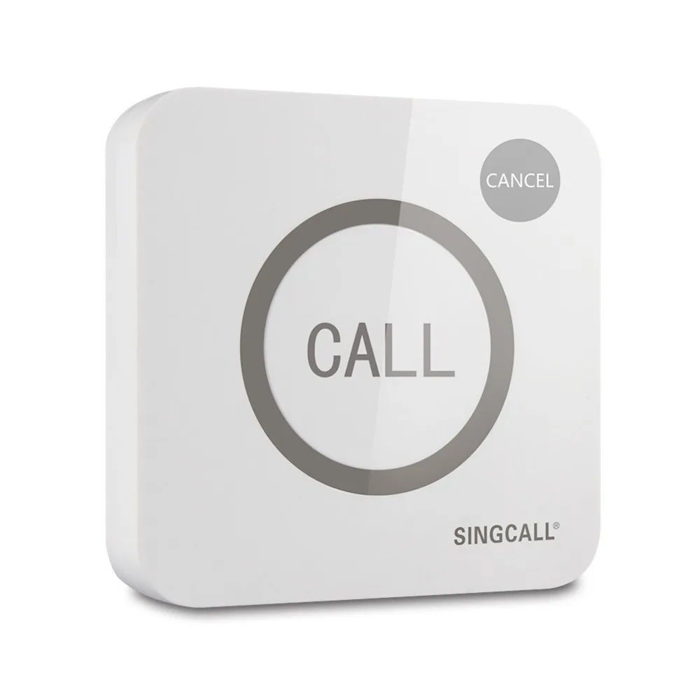 SINGCALL Wireless Calling System, Call Bell, Big Touchable Two Buttons with Waterproof Function,Call and Cancel Keys, APE520C