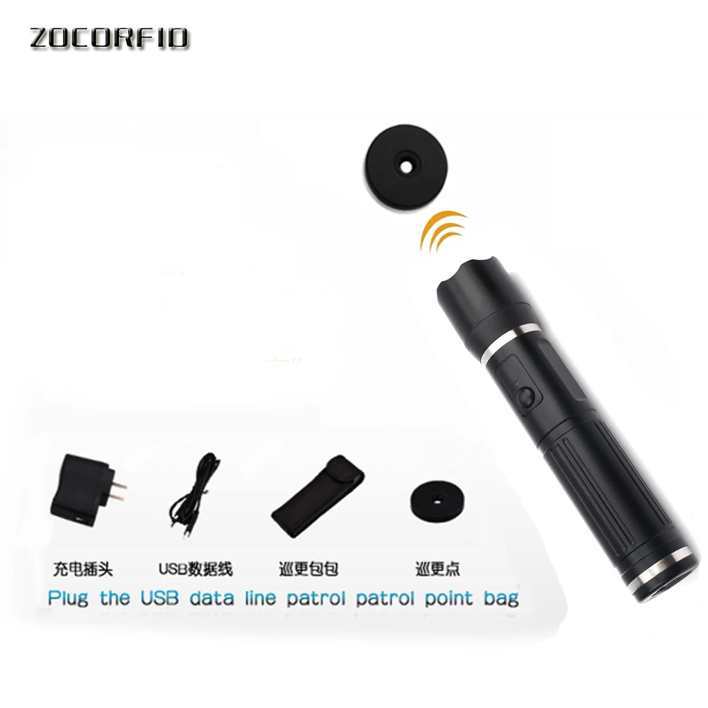 Luz de Flash de lectura automática, tarjeta RFID de 125KHZ, resistente al agua, sistema de patrulla de guardia turístico activa, 10 puntos de