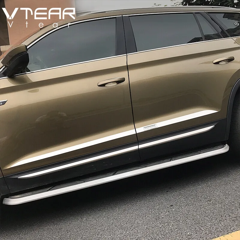 Vtear dla Skoda Kodiaq chromowana listwa wykończeniowa drzwi zewnętrzna karoseria ze stali nierdzewnej akcesoria do stylizacji samochodu części 2021