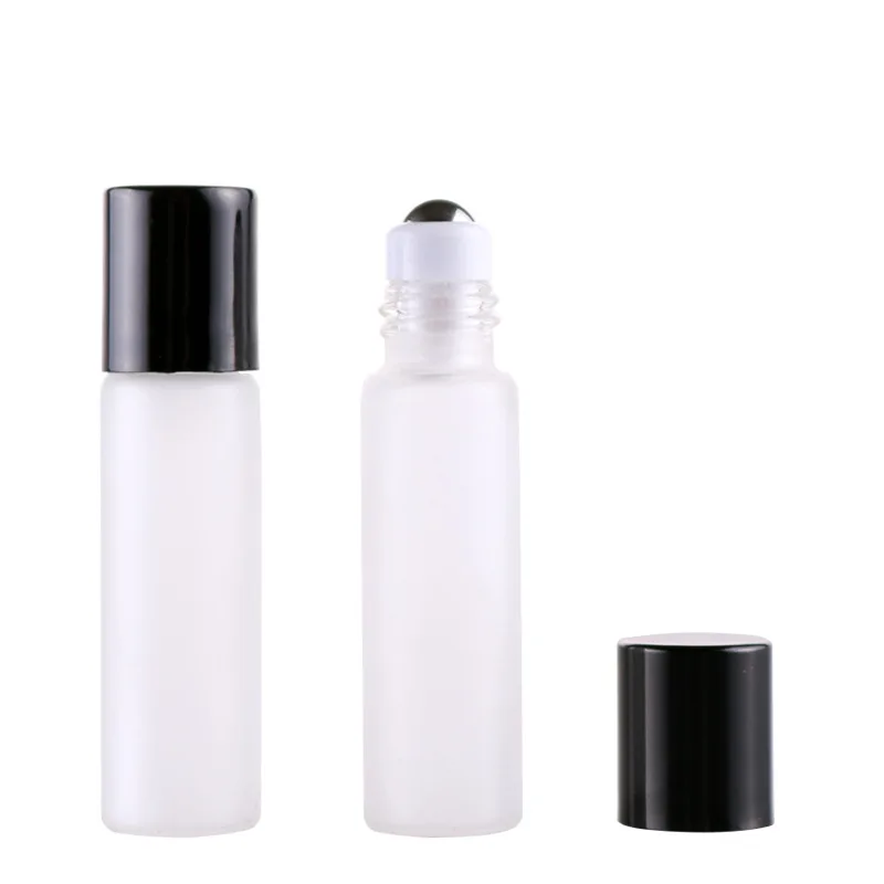 

5ml frosted glass roll on bottle metal Roller Balls glass bottle roller portable perfume bottle with metal cap mini sample small