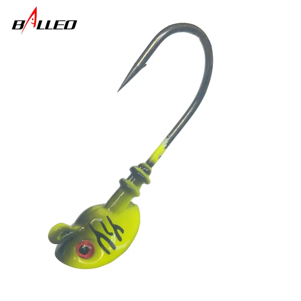 Balleo  6Pcs/lot 7g/10g14g18g21g Lead Head Hook Lure Hook Jig Head Fishing Tackle Fish Head Hooks  Fishing Accessories