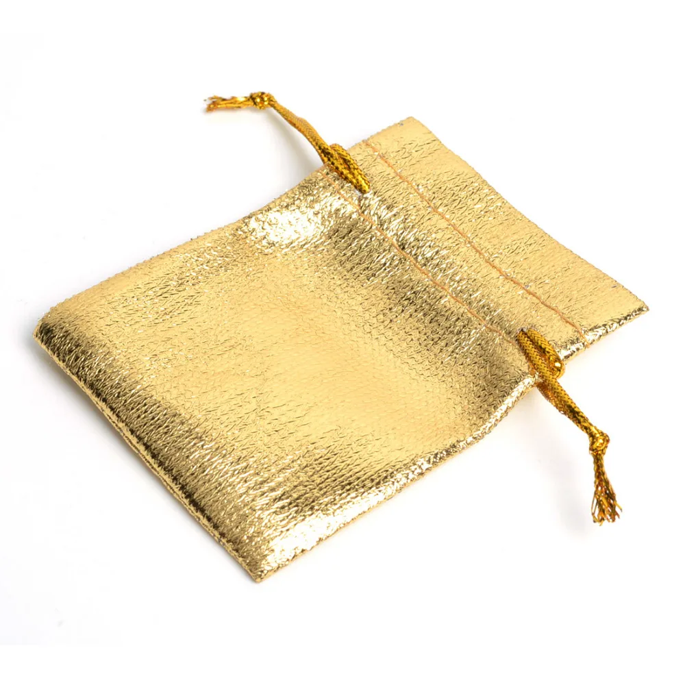 

100Pcs Gold or Silver 7x9cm Organza Bag Jewelry Pouch Bag Christmas Wedding Xmas Bridal Candy Party Favor Gift Bags pochette