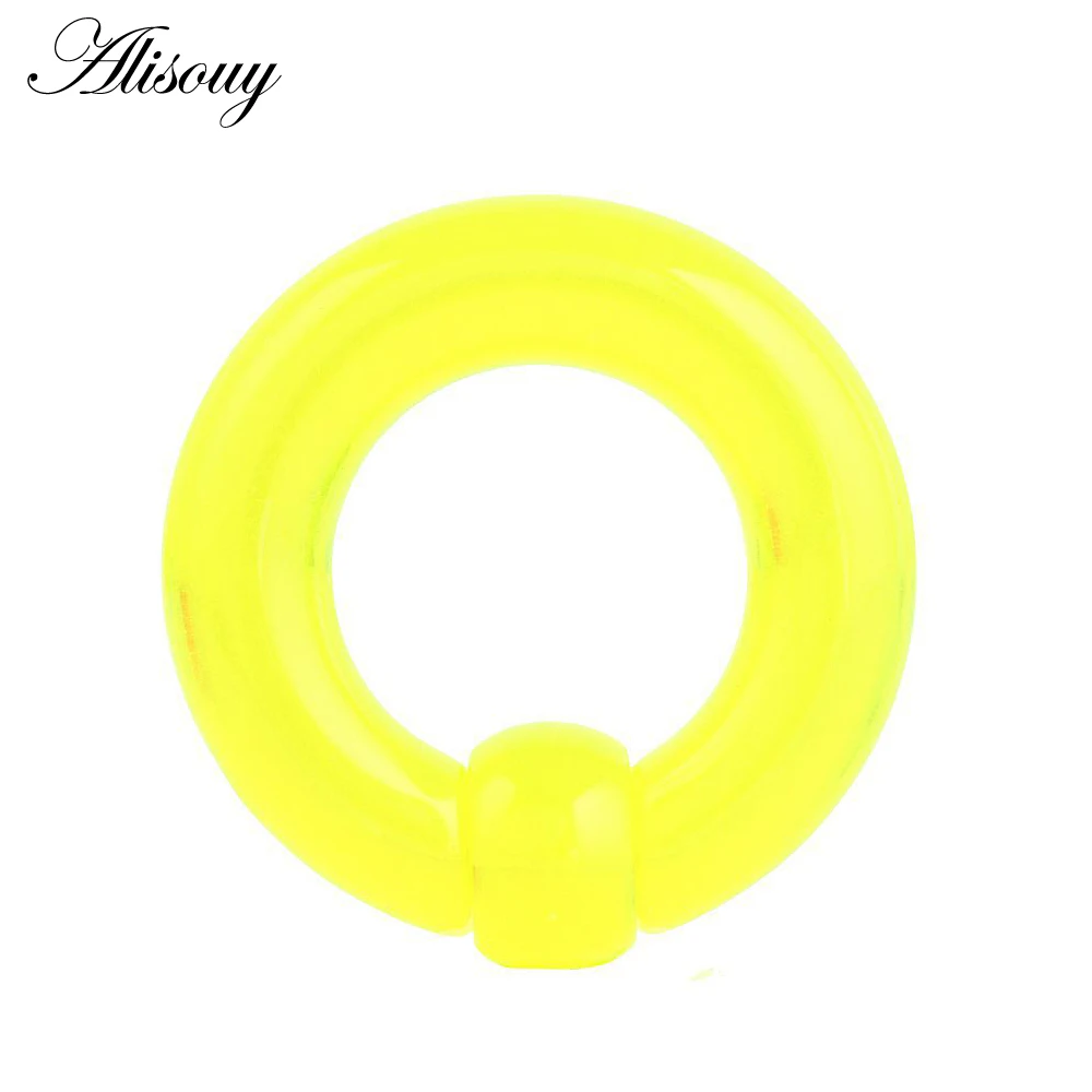 Alisouy 1PC Acrylic Captive Bead Rings Septum Clickers Ear Plugs Tunnel Expanders Body Jewelry Nipple Piercings Segment Rings