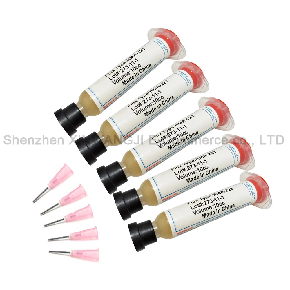 

5pcs RMA-223 PCB SMD Soldering Paste needle type Flux Grease For Chips Computer Phone LED BGA SMD PGA PCB DIY Repair Tool