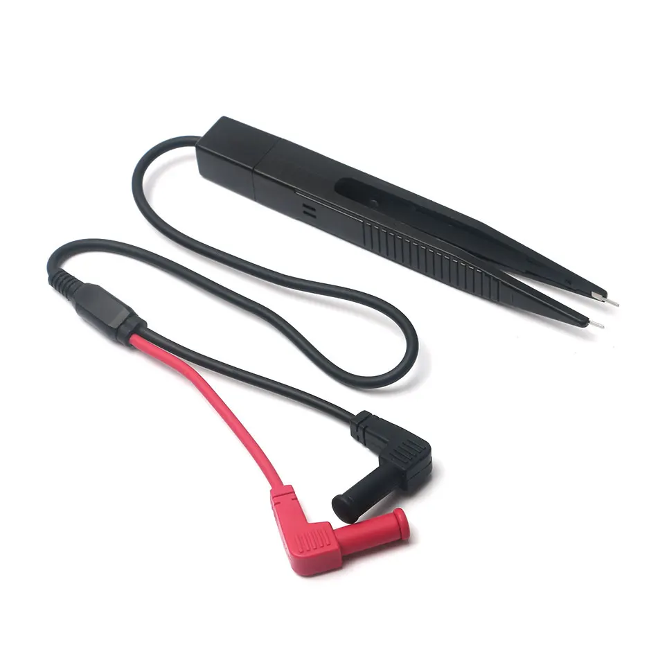 DIYFIX SMD Inductor Test Lead Clip Probe Tweezers Multimeter LCR Chip Components Tester Meter Wire Pen Capacitor Resistor
