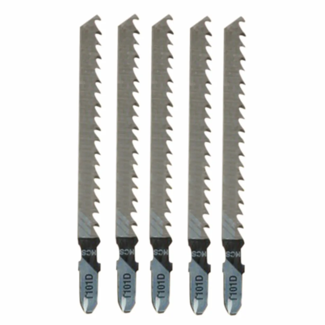 5pcs/set New T101D Jigsaw Blades Fast Clean Cuts In Chipboard Softwood Plywood 100mm