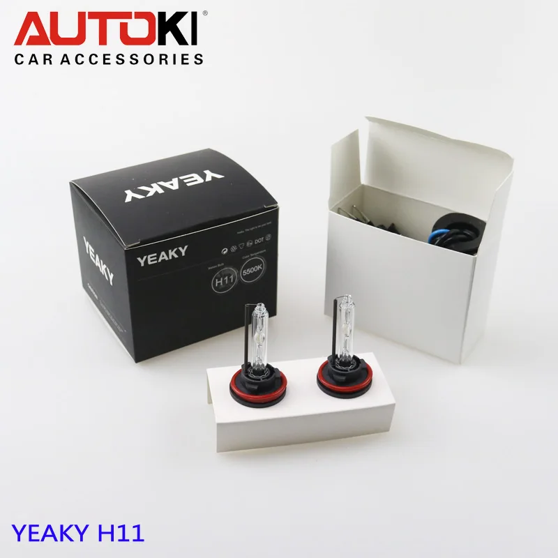 Free Shipping AUTOKI YEAKY Series AC 35W 12V Super Bright HID Xenon Bulb H11 HID Lamp Bulbs for car headlight fog lamp