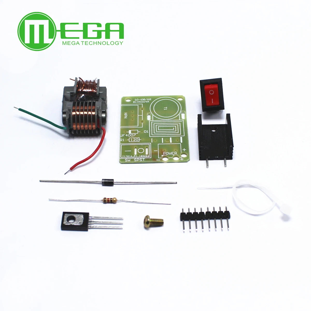 15KV High Frequency DC Voltage Arc Ignition Generator Inverter Boost Step Up 18650 DIY Kit U Core Transformer Suite 3.7V