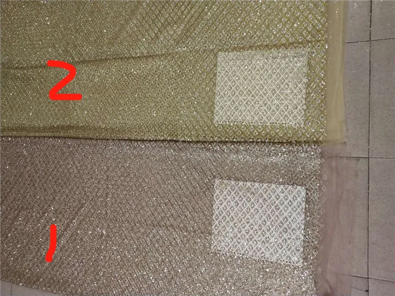 

Gold and rose gold color Pretty deisgn JRB-122828 nigerian glued glitter lace fabric hot selling glitter net lace fabric