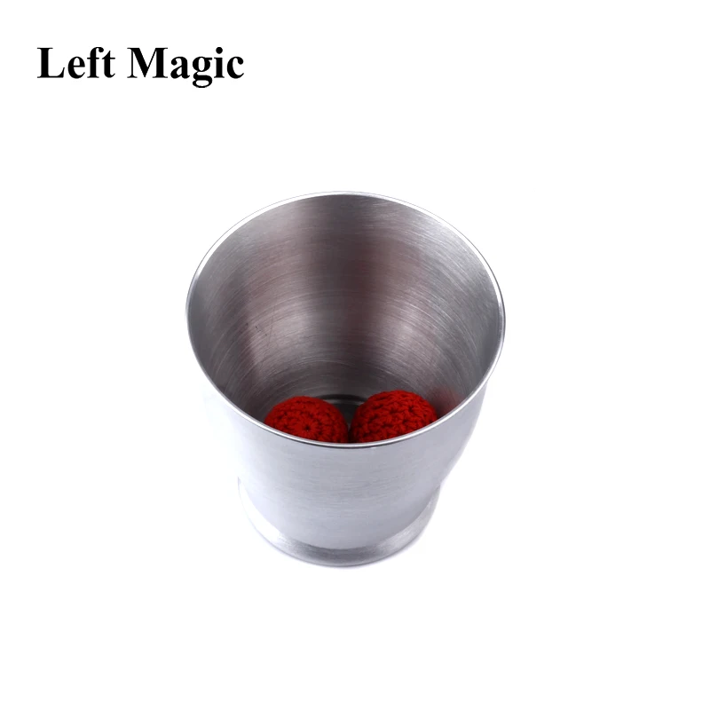 Aluminum Chop Cup (Large Size,Silver) - Magic Tricks Deluxe Wide Mouth Cup And Balls Close Up Magic Props Magnetic Mentalism