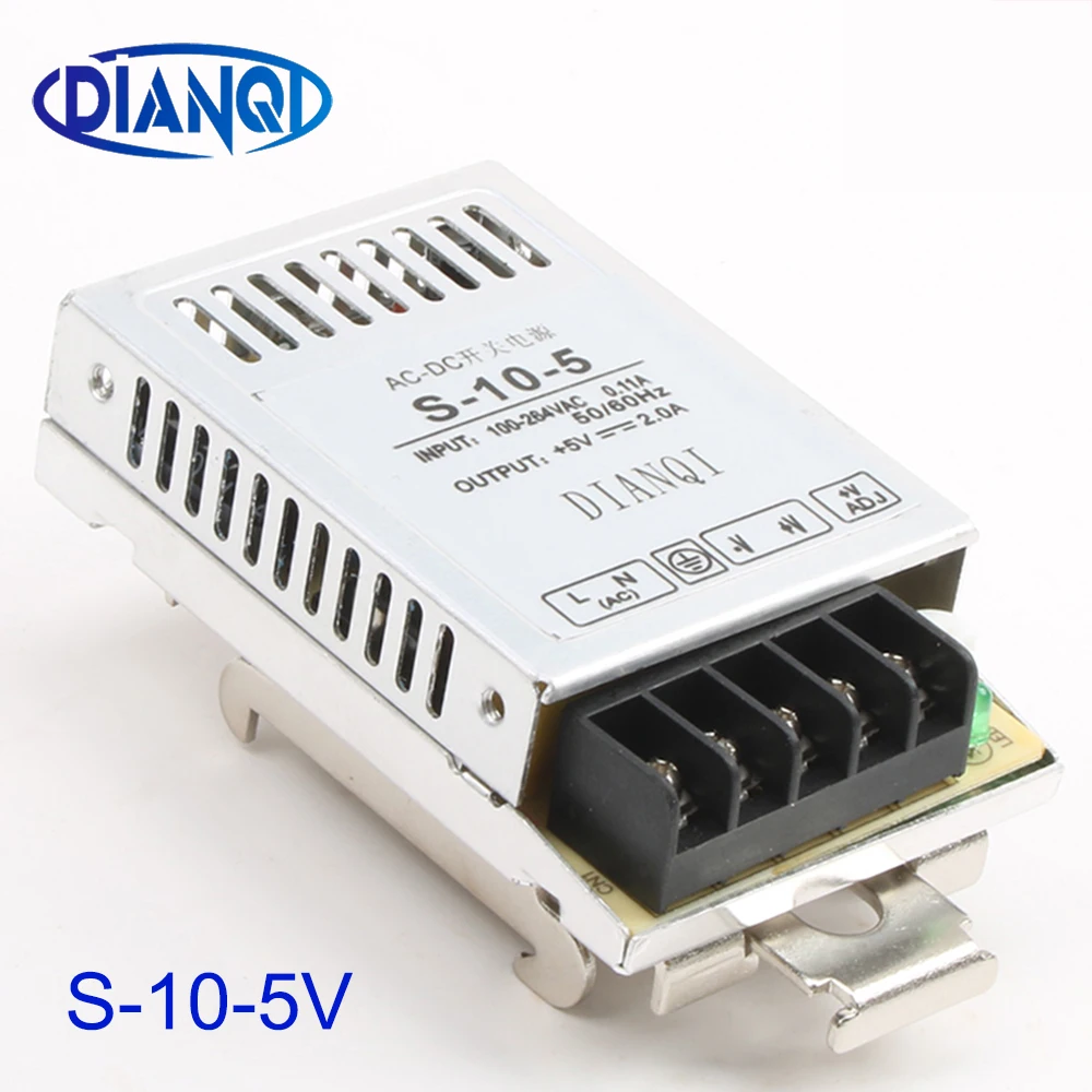 switching power supply Din rail 10W 5V 2a power supply ac dc ac to dc switching power supply high quality led driver S-10-5