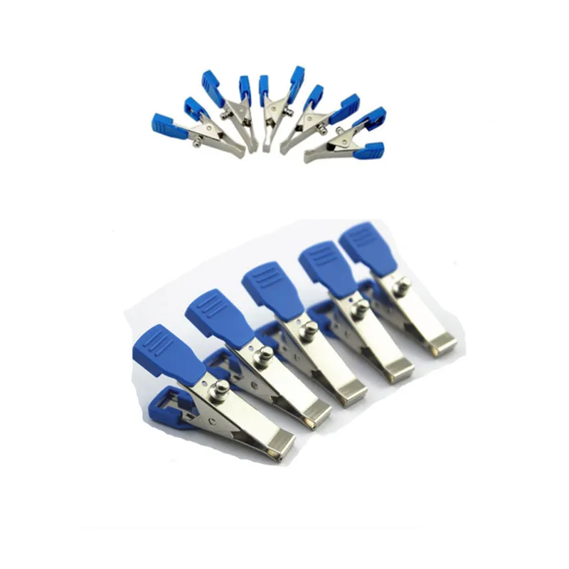 

5pcs/Set Free Shipping Reusable All Vet Sizes ECG Alligator Clip Adapters Use to Snap, Pinch, Needle,Banana End