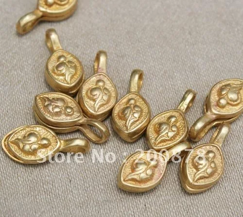 10PCS Tibetan Buddhist Prayer Beads Malas Counter Clips Brass Sea Snail Amulets