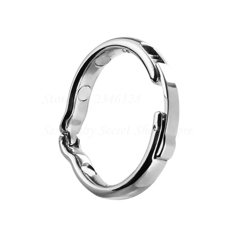 Metal Cock Ring Glans Ring Adjustable 5 Size Magnetic Sheath Compound Male Circumcision Ring V Type Penis Ring Sex Toys for Men