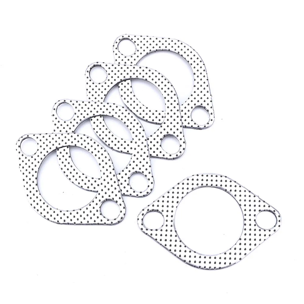 2.25 inch 56mm Car Engine Exhaust Gasket Downpipe Flange Universal Aluminum Exhaust Pipe Gasket with two holes 5pcs/Lot