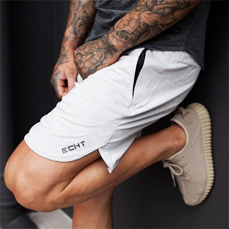 Men Gym Cotton Shorts Running Jogging Sport Gym Fitness Bodybuilding Bermuda Male Summer Crossfit Workout Training Short Pants