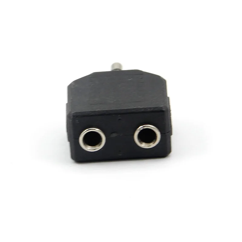 2で1女性へ男性オーディオラインヘッドホントランスデューサオーディオadapteコンボアダプタ適応3.5オーディオスプリッタ用ヘッドセットマイク