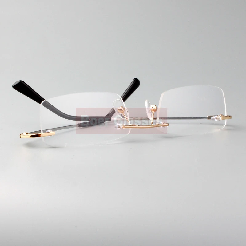 Rimless Glasses memory titanium flexible men's eyeglasses glasses prescription spectacle optical frame 8119 image 5