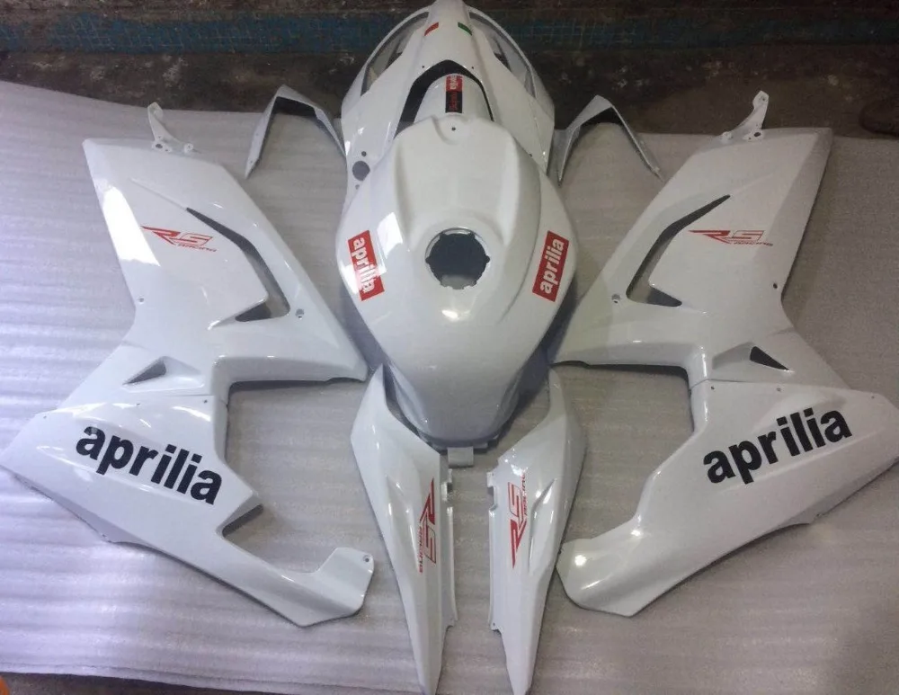 For Aprilia RS125 RS 125 2006 2007 2008 2009 2010 2011 06 07 08 09 10 11 ABS white Fairings set