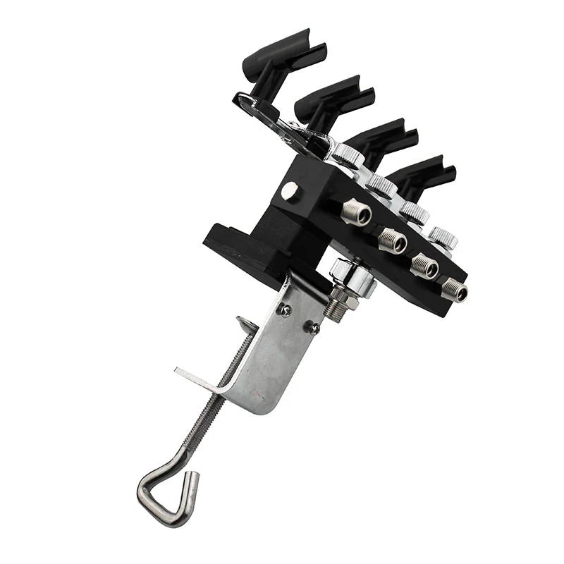 OPHIR 4-Airbrush Halter und 5x1/8 & 1/8 Luft Schlauch Splitter Set Einstellbare Halter für airbrush Kunst & Kuchen Farbe _ AC121 + AC024-5x